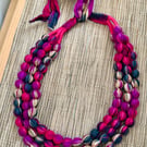 Cotton Bead Handmade Necklace