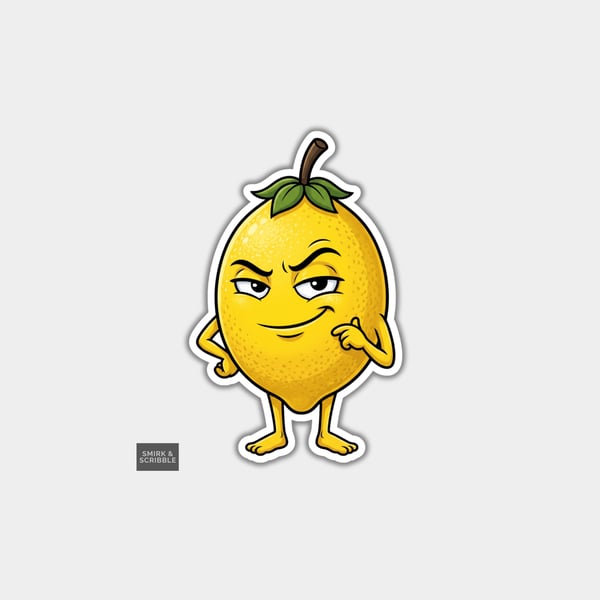 Funny Vinyl Die Cut Sticker For Adults - Cheeky Lemon