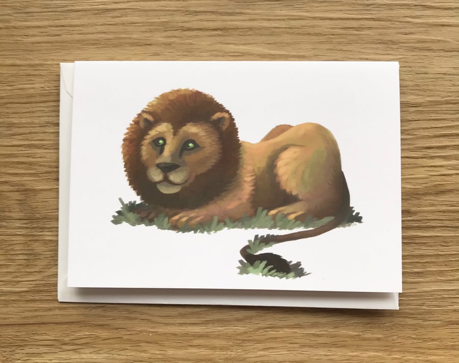 Lion blank greeting card