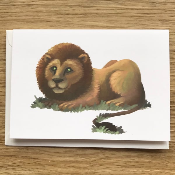 Lion blank greeting card
