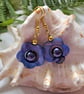 Designer Blue Mother of Pearl & Shell Pearl Necklace & Earrings Set Gold Plated - Image 5