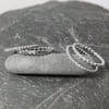 Sterling silver stacking ring hammered beaded wire