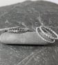 Sterling silver stacking ring hammered beaded wire