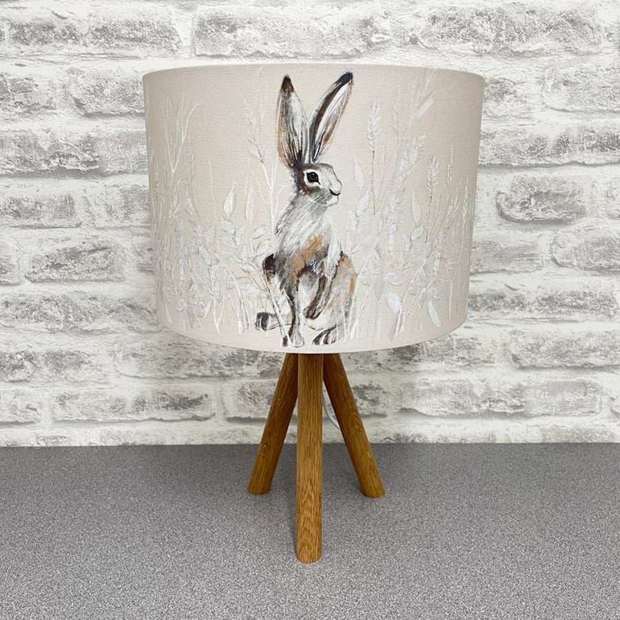 Handmade Hare Art Lampshade 