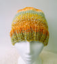 Ombre mustard yellow chunky beanie hat for an adult - Image 2