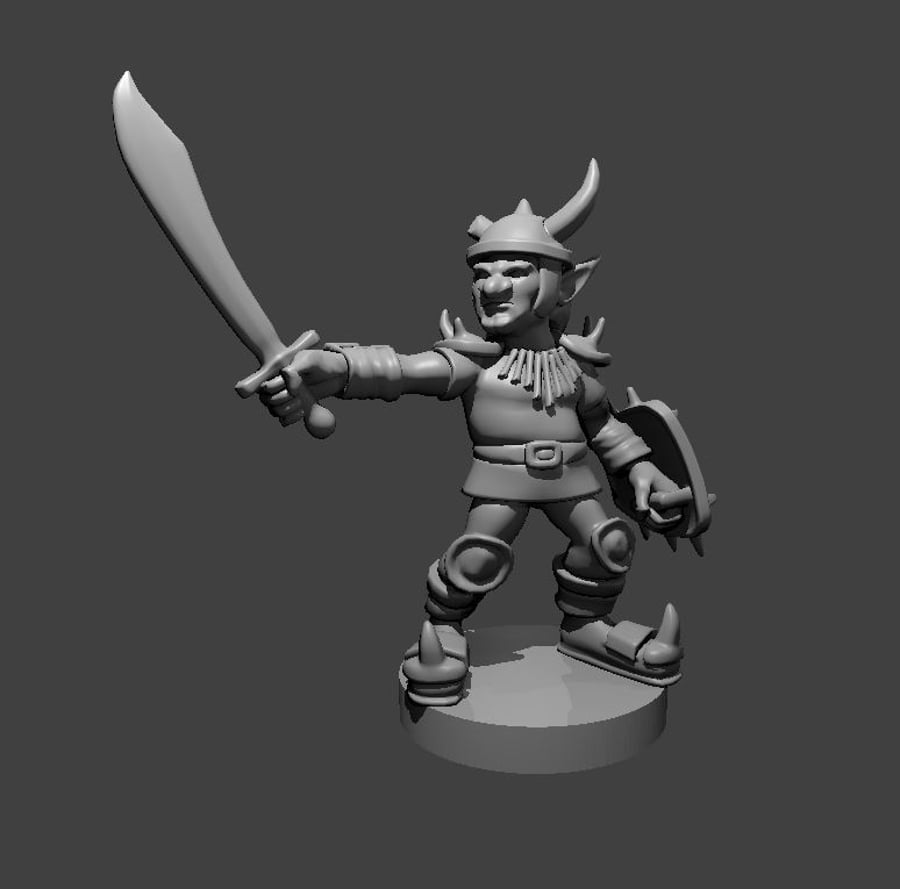 Goblin King - 3D Printed Resin DnD Pathfinder Figure Mini Miniature