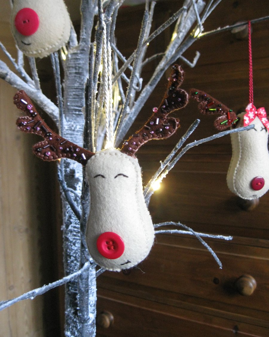 Felt Rudolph and friends