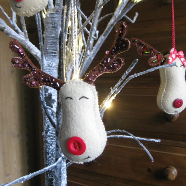 Felt Rudolph and friends