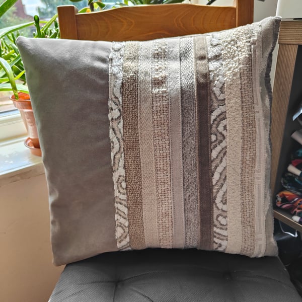 Cushion with inner pad beautiful unique patchwork