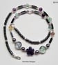 Designer Flourite, Heamotite & Shell Pearl Necklace  - Image 3