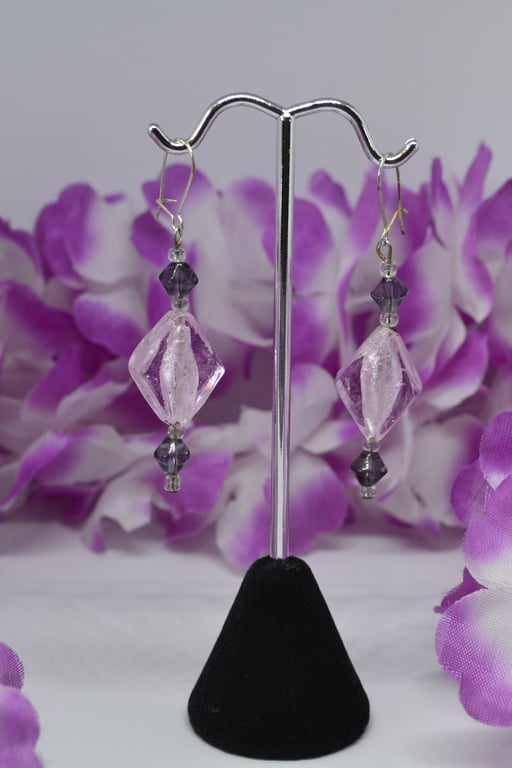 Pink Diamond Earrings