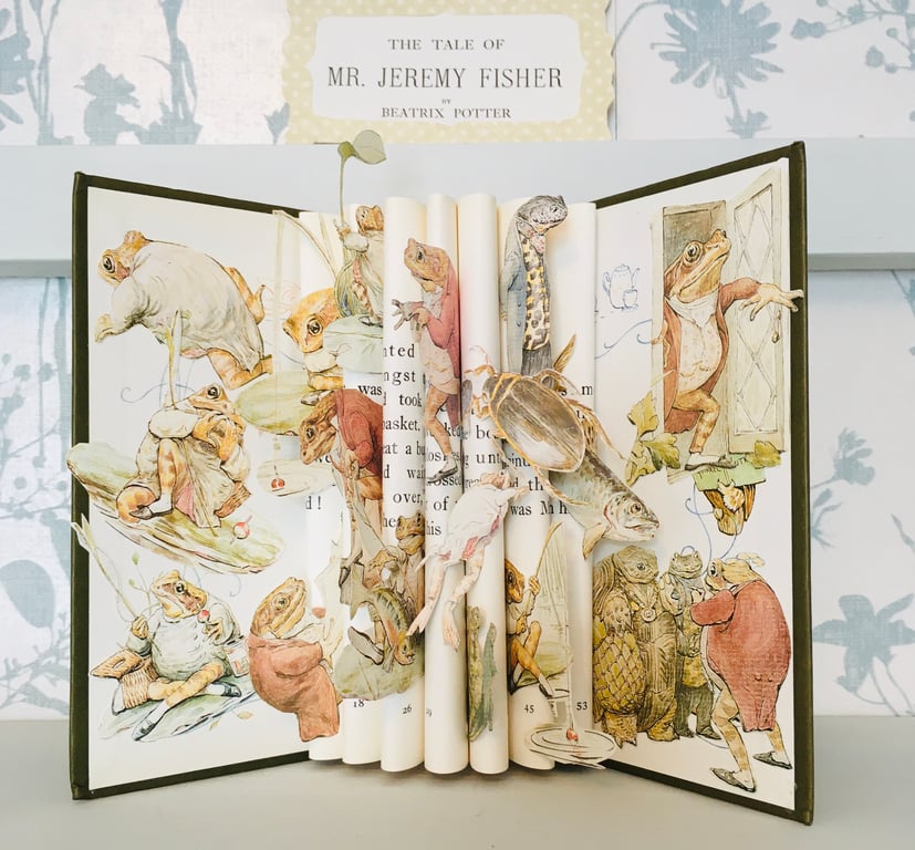 Beatrix Potter’s ‘The Tale of Jeremy Fisher’ book sculpture