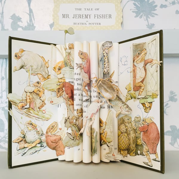 Beatrix Potter’s ‘The Tale of Jeremy Fisher’ book sculpture