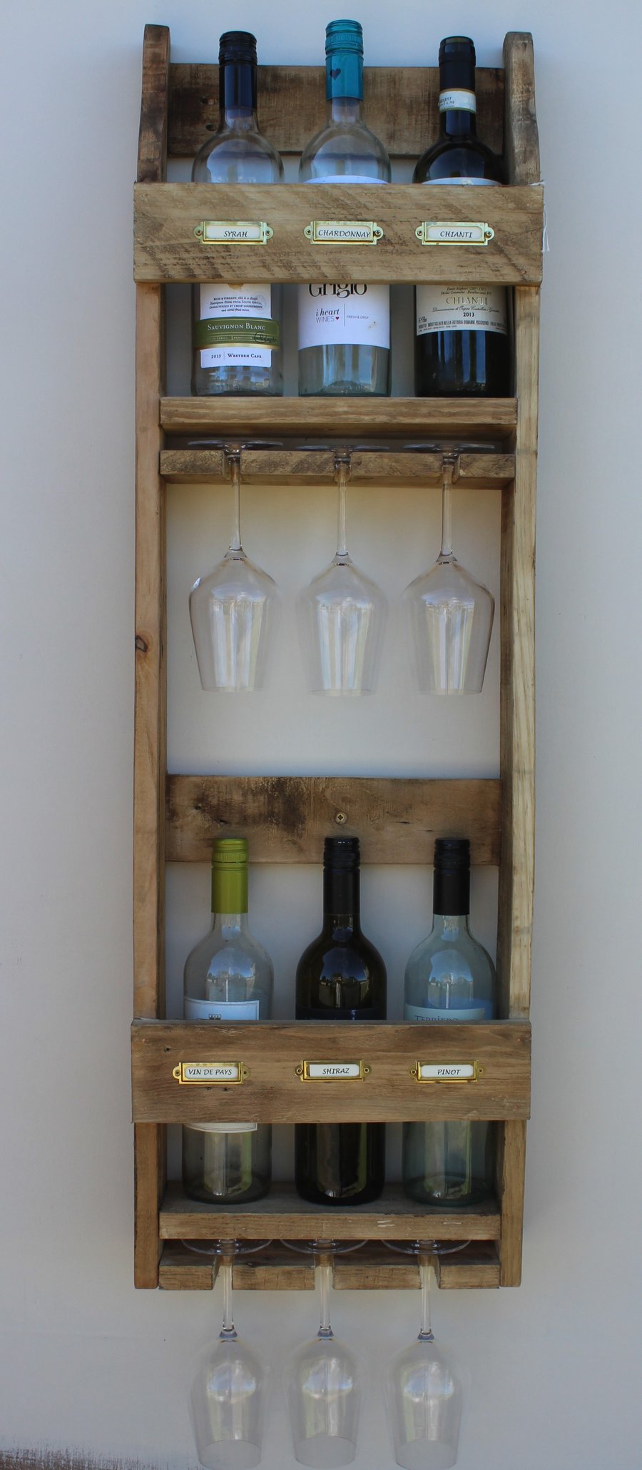 Wine rack, 6 bottles (double 3) 