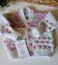  Bobble Design Hand Knitted Baby Girl's Cardigan with Merino Wool 6-12 mth size - Image 3