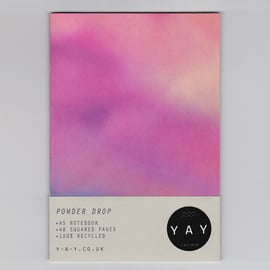 POWDER DROP - A5 Notebook with Squared Pages