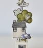 'Bless This House' on a Painted Wooden Block Stand - Image 2