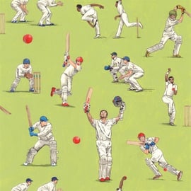 Fat Quarter All Rounder Cricket Players 100% Cotton Quilting Fabric - NUTEX