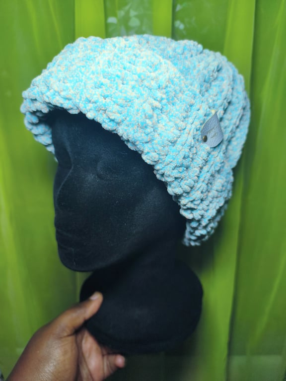 Basic Mint & Orange Tweed Beanie