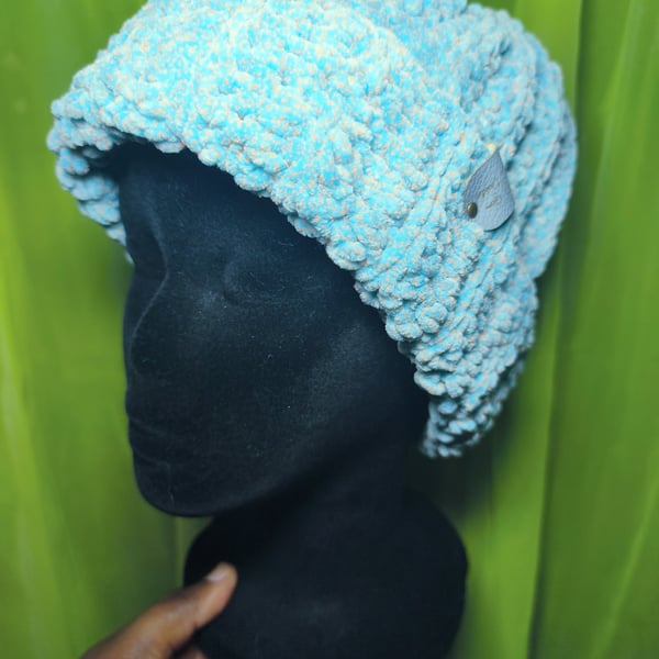 Basic Mint & Orange Tweed Beanie