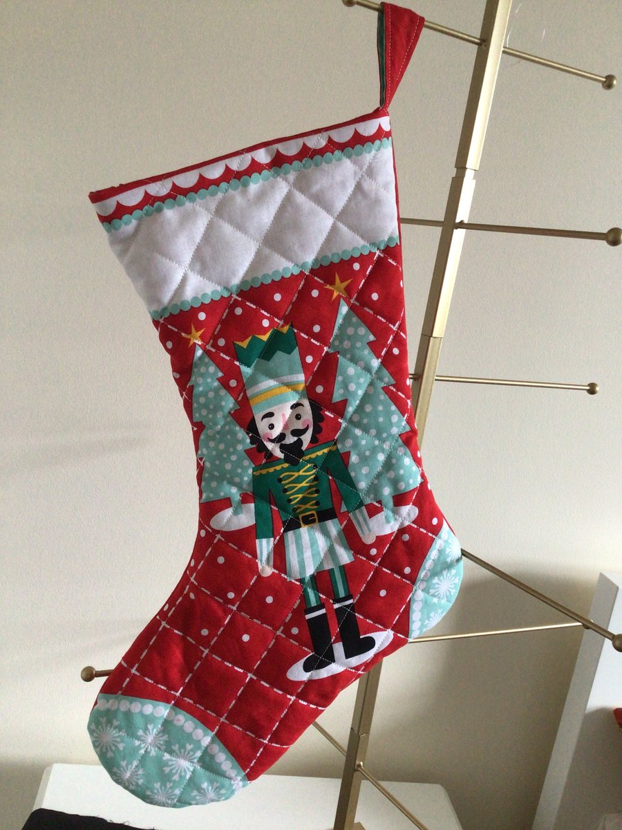Nutcracker quilted stocking.