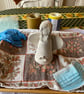 Angel sculpture with blue butterfly & yellow flower - Image 6