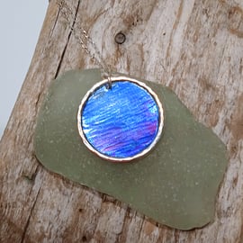 Sterling Silver and Titanium 'Sea View' Pendant Necklace (3) - UK Free Post