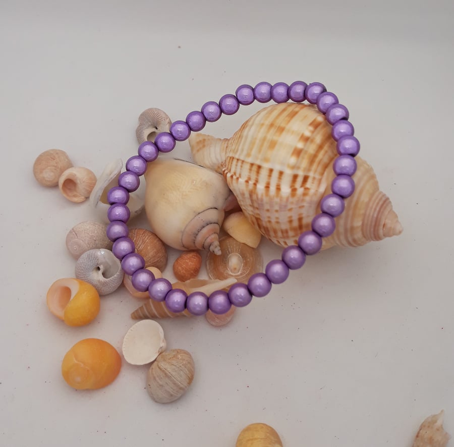 BR278 Lilac miracle bead bracelet