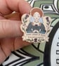 Mary Queen of Scots Wooden Pin Badge - Scottish History Gift - Whimsical Tudor I - Image 1