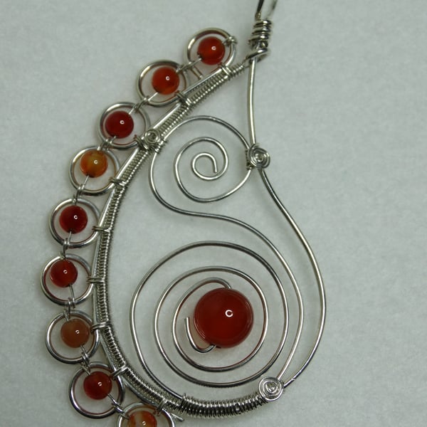 Carnelian sacral chakra pendant