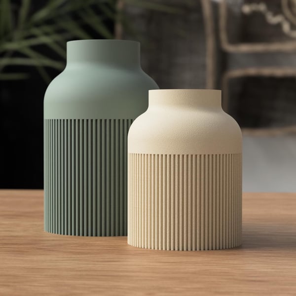 Ribbed Vase Hiku Japandi Scandinavian Decor