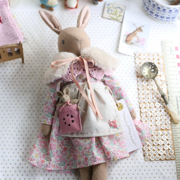 Heirloom Liberty Bunny - Betsy Ann pale pink