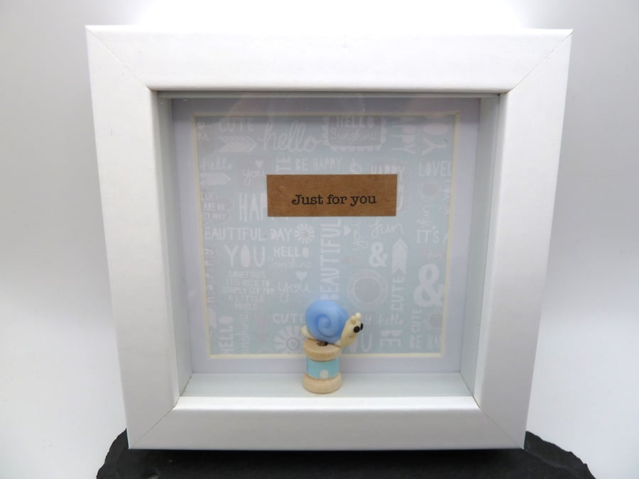 picture frame, glass snail gift