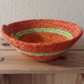 Unique Rope Bowl coloured coiled fabric