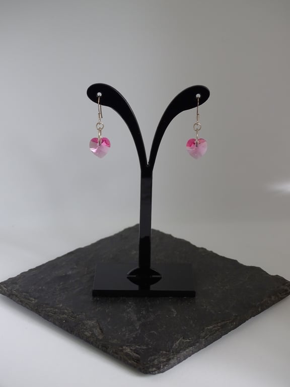 Pink Heart Earrings 