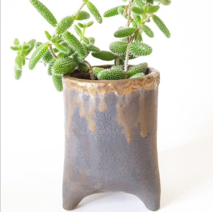 Three legged Ceramic Plant Pot Holder Folksy