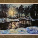 Print of 'Malton in the Snow' Acrylic Painting 
