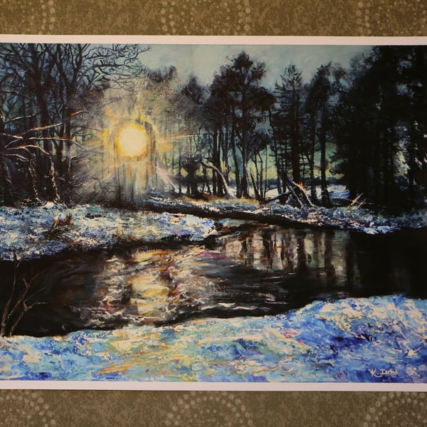 Print of 'Malton in the Snow' Acrylic Painting 