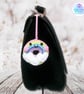 Crochet rainbow doughnut bag charm, rainbow decoration, rainbow gift, bag charm. - Image 7