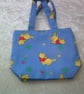 Winnie the Pooh on Blue Fabric Bag - Image 1