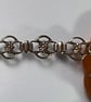Upcycled Orange Vintage Buckle Necklace - Image 6