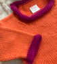 Hand-knitted ‘Georgie’ Baby Girl’s Jumper (0-3 months) - Image 3
