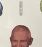 'Quattro Formaggi' 12" pizza serving plate showing four cheesy celebrities. - Image 2