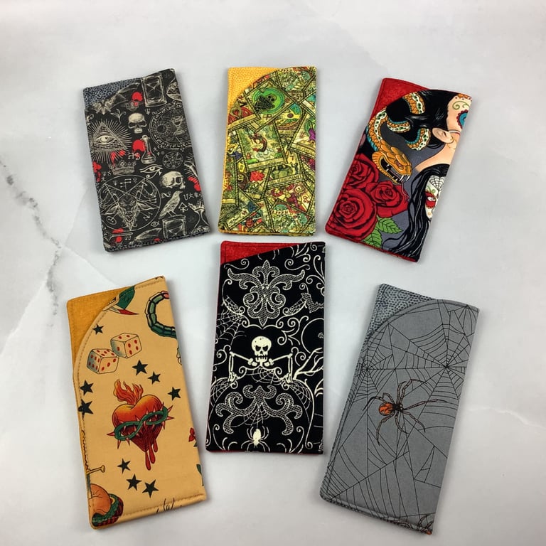 Gothic glasses case, slip case, options, handmade
