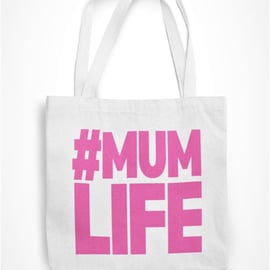 Mum Life Tote Bag Full Time Mum Shopper Canvas Shopping Bag Mothers Day Mum'si