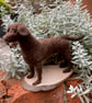 Dog model, brown needle felted dog, Chocolate Labrador - Image 2