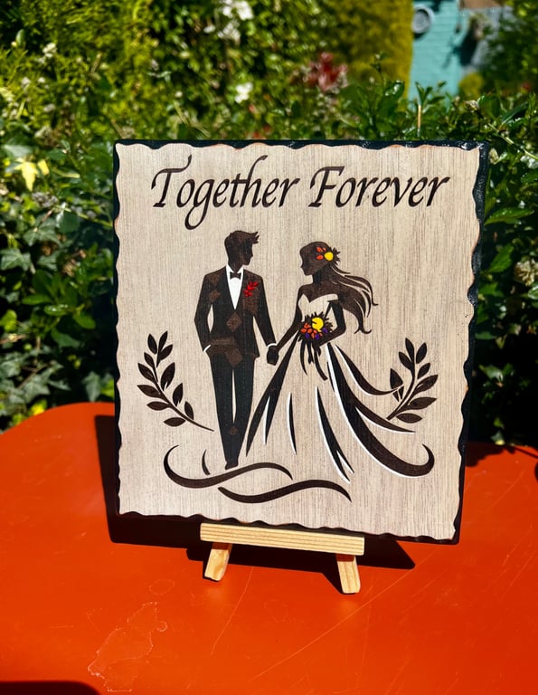 Together Forever bespoke wooden plaque 