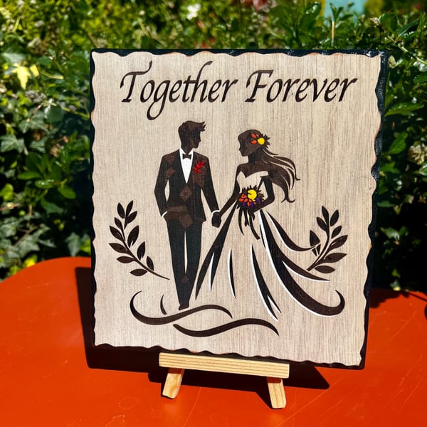 Together Forever bespoke wooden plaque 