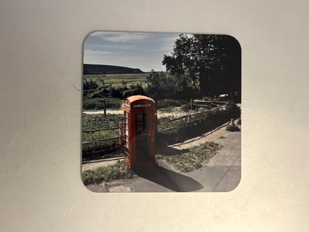 A call from the country 9.5cm cork backed coaster 