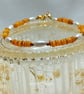 Orange Shell Bead Bracelet - Image 4